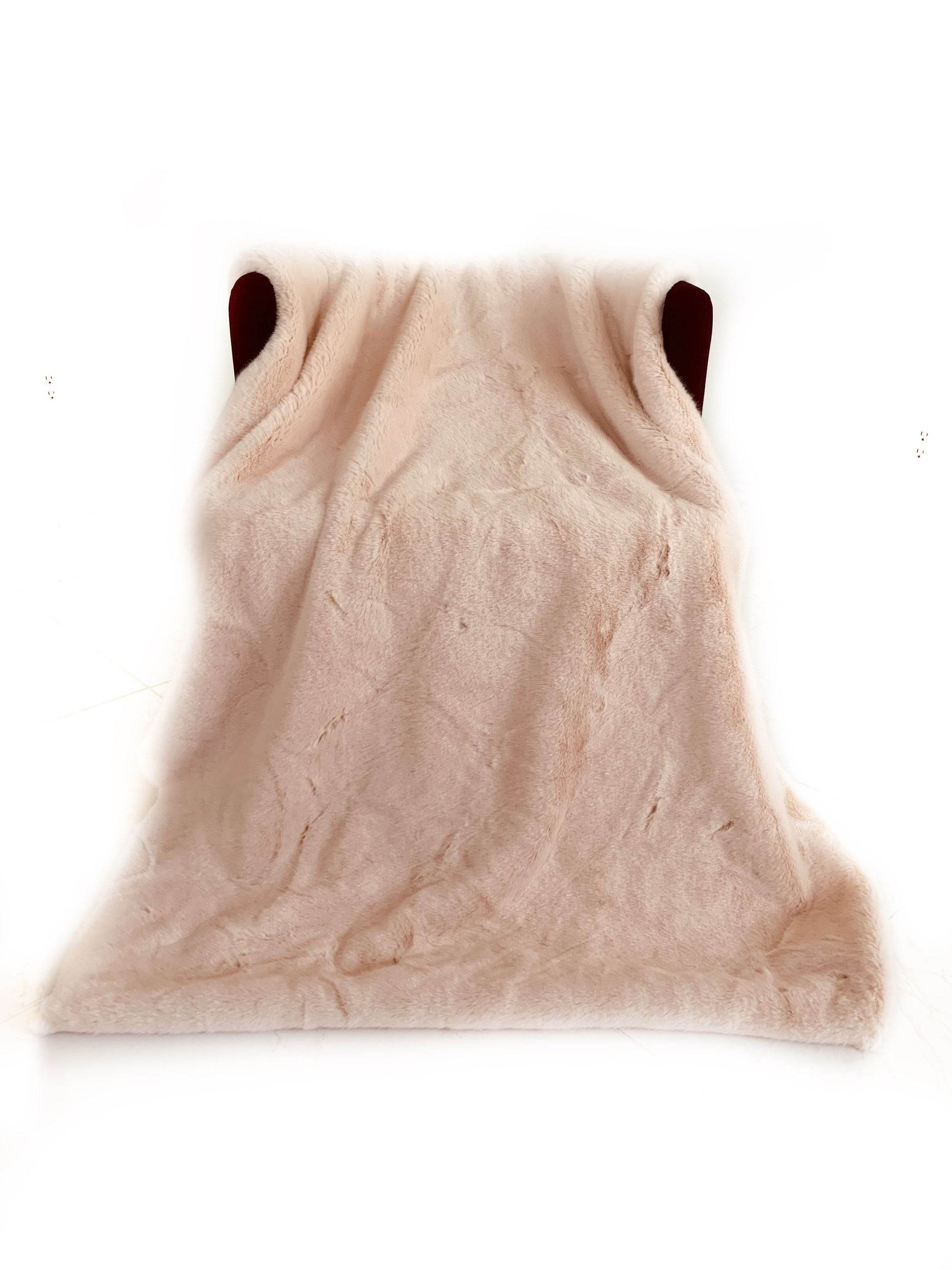 Plutus Pink Plush Faux Fur Luxury Throw Blanket - Plutus Brands