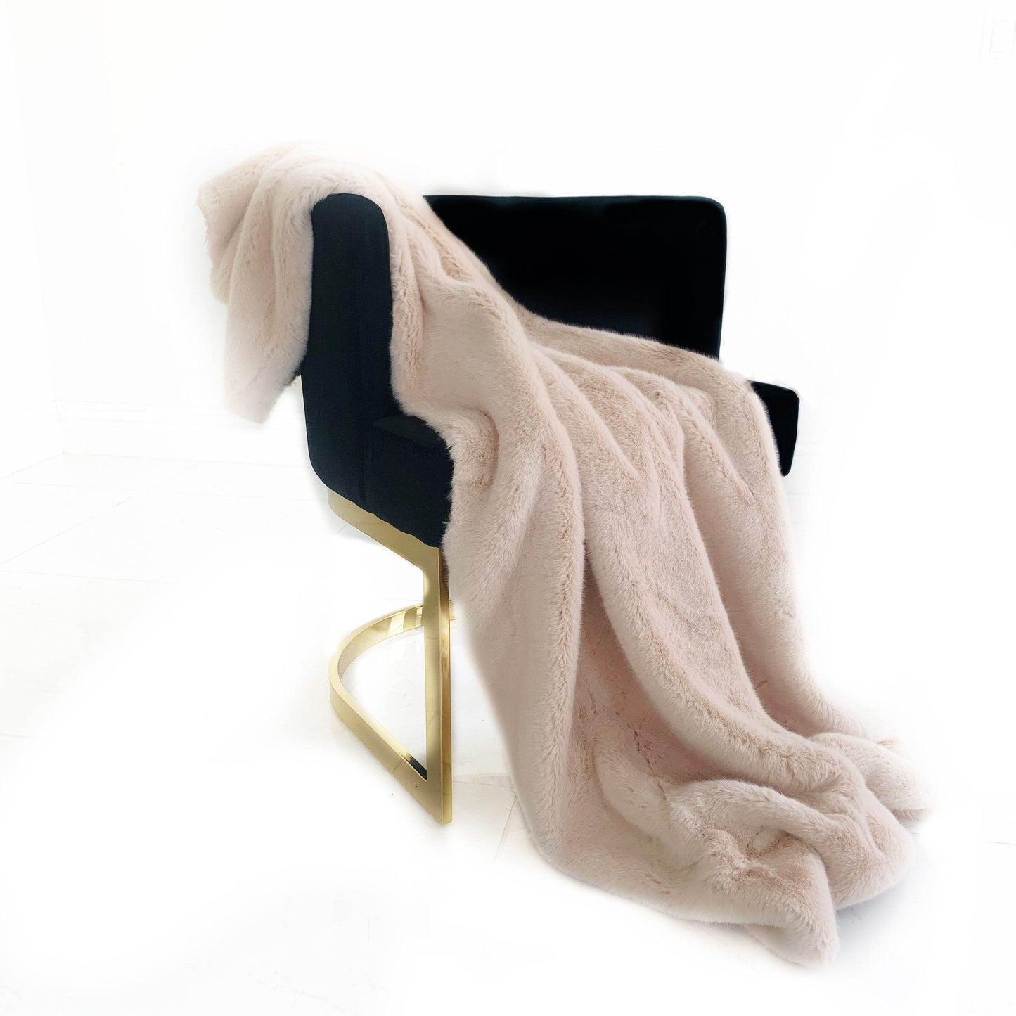 Plutus Pink Plush Faux Fur Luxury Throw Blanket - Plutus Brands
