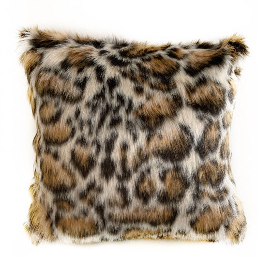 Plutus Brown Tiger Animal Faux Fur Luxury Throw Pillow - Plutus Brands