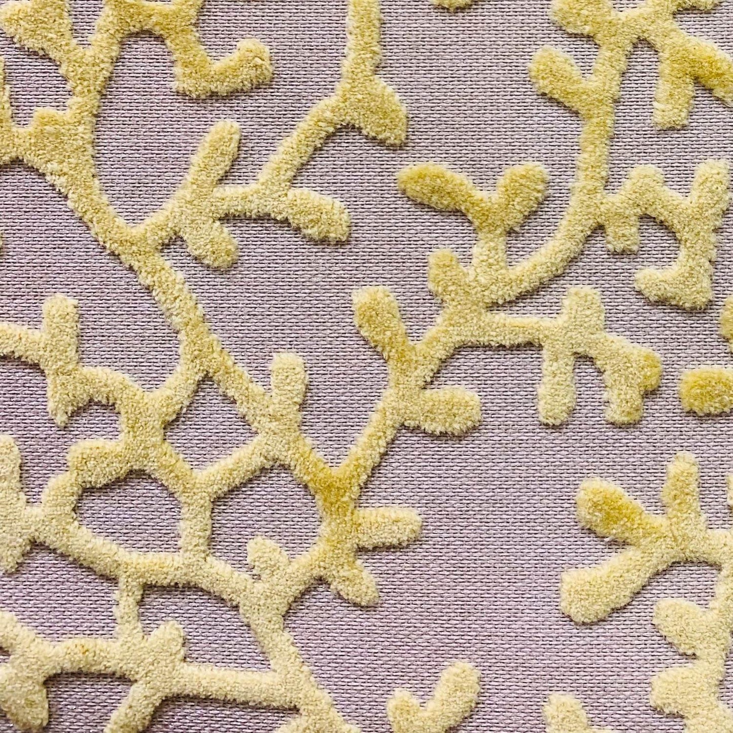 Lemon Reef Yellow, Cream Floral Luxury Throw Pillow - Plutus Brands