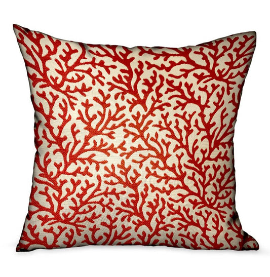 Sweet Trinidad Red Floral Luxury Throw Pillow - Plutus Brands