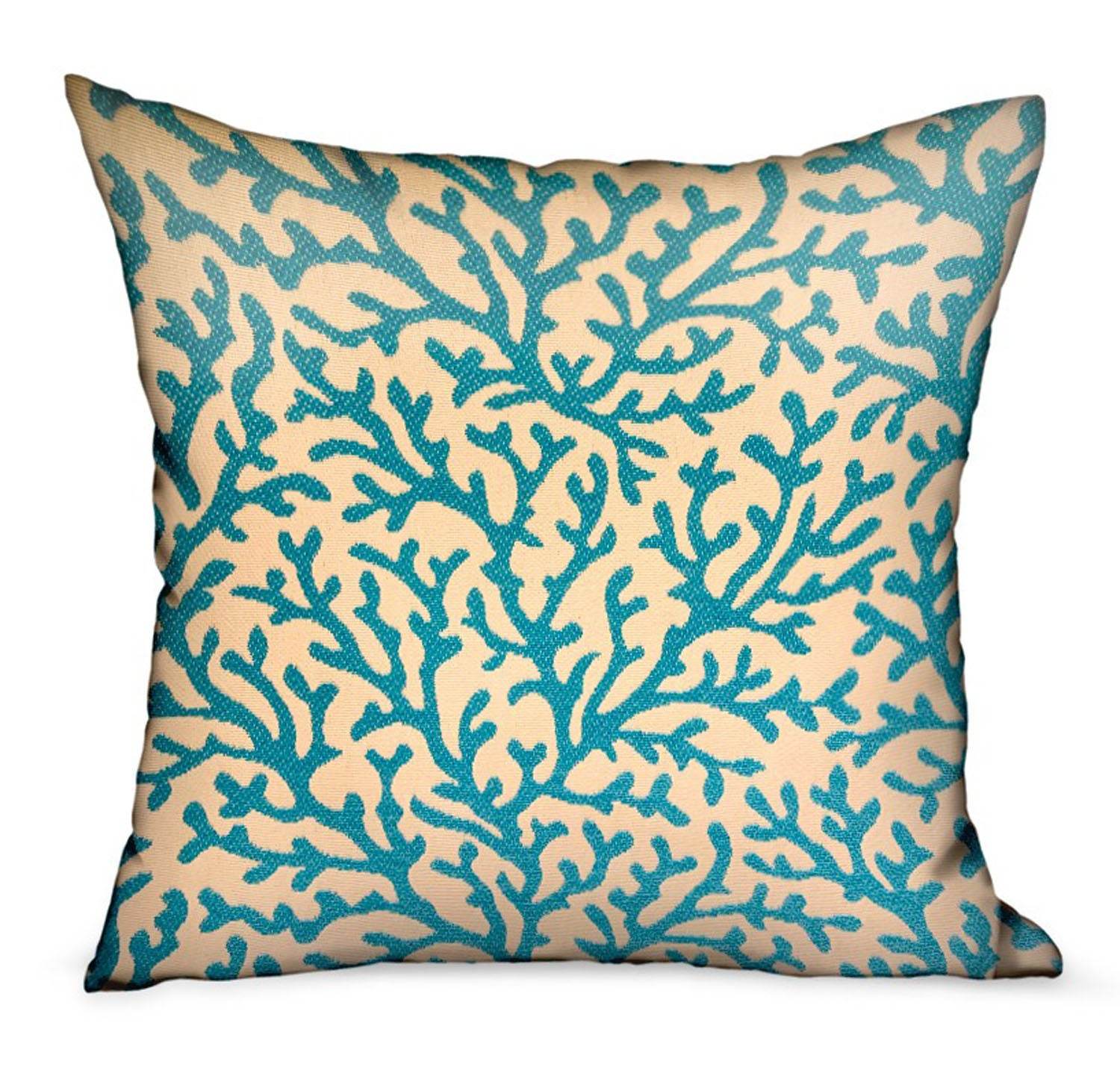 Marlin Vines Blue, cream Floral Luxury Throw Pillow - Plutus Brands