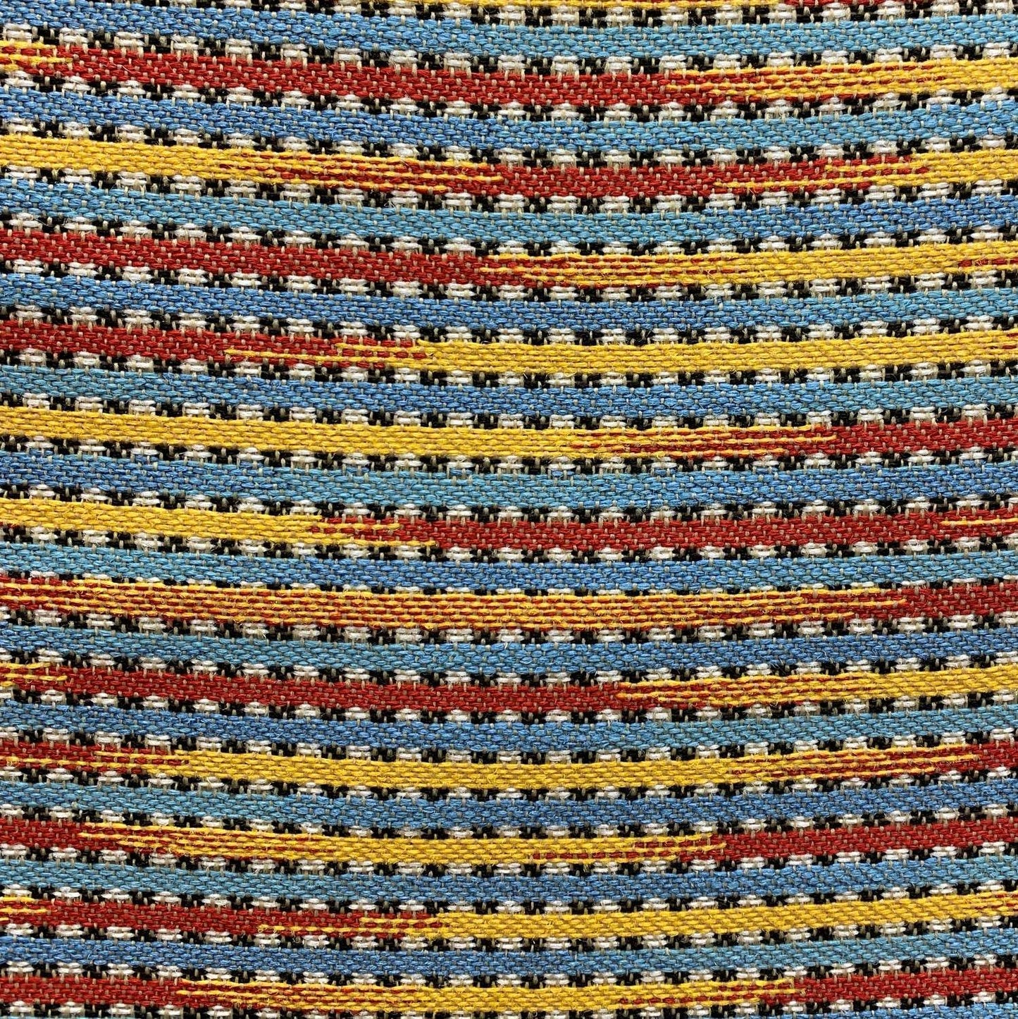 Vivid Stripe Red, Blue, Yellow Stripes Luxury Outdoor/Indoor Throw Pillow - Plutus Brands