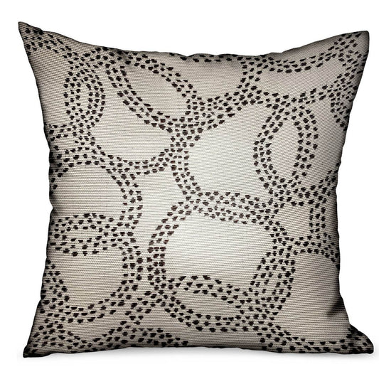Orbit Rain Charcoal Scales Luxury Outdoor/Indoor Throw Pillow - Plutus Brands