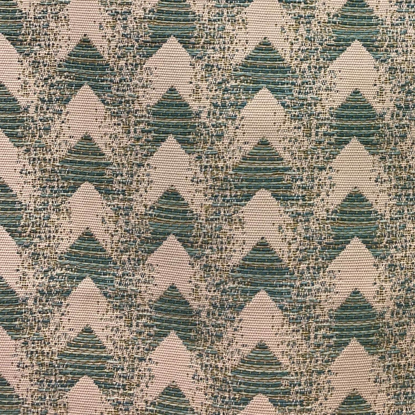 Forest Jade Sea Green Chevron Luxury Outdoor/Indoor Throw Pillow - Plutus Brands