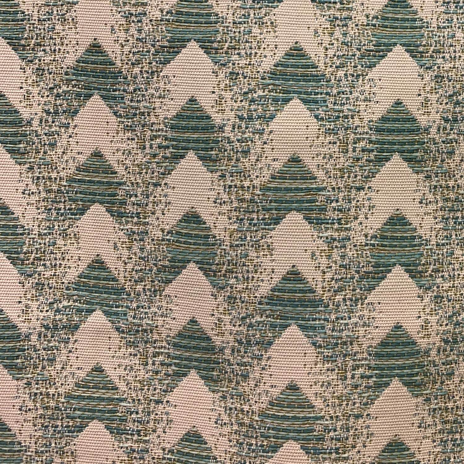 Forest Jade Sea Green Chevron Luxury Outdoor/Indoor Throw Pillow - Plutus Brands
