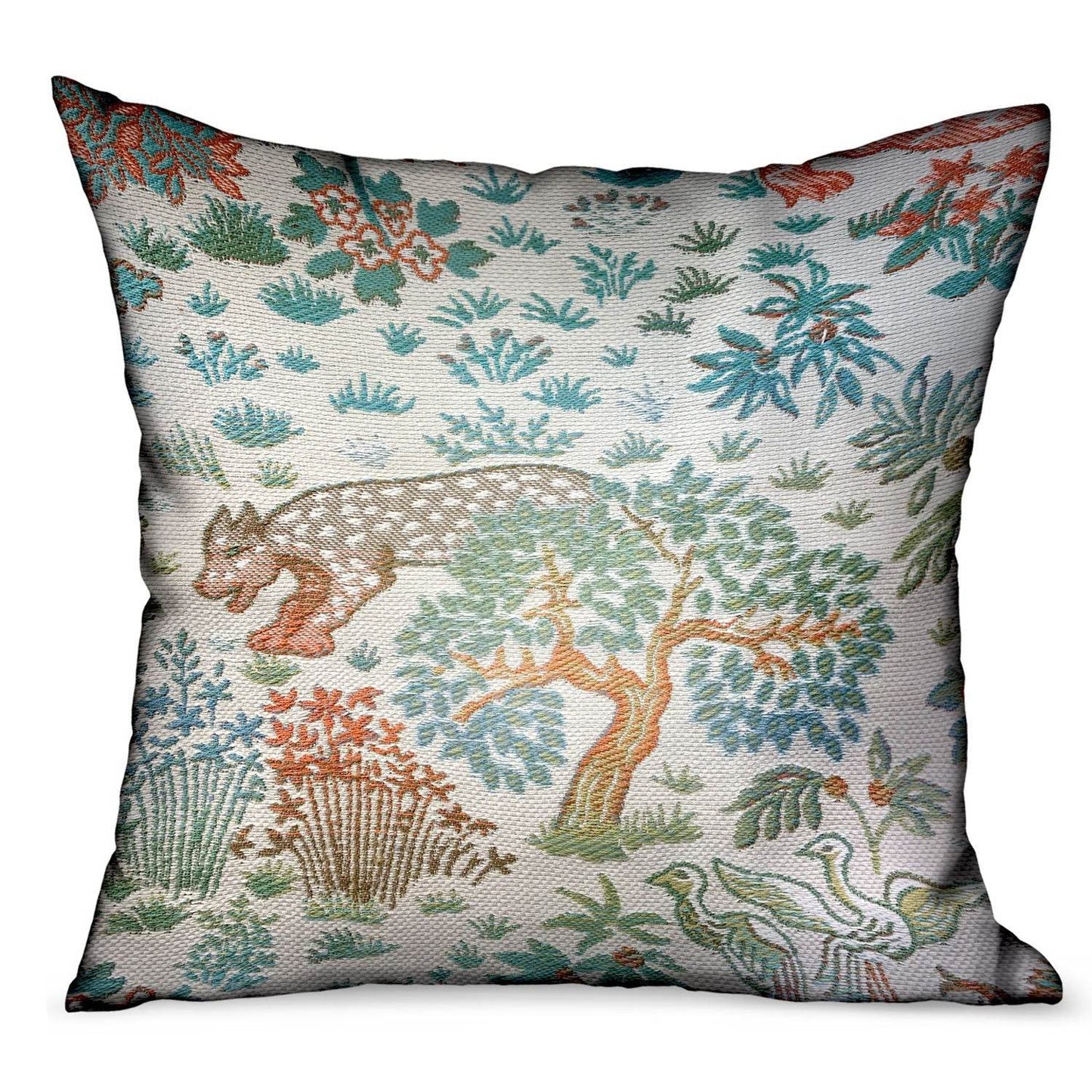 Wild Jungle Multi Animal motif Luxury Outdoor/Indoor Throw Pillow - Plutus Brands