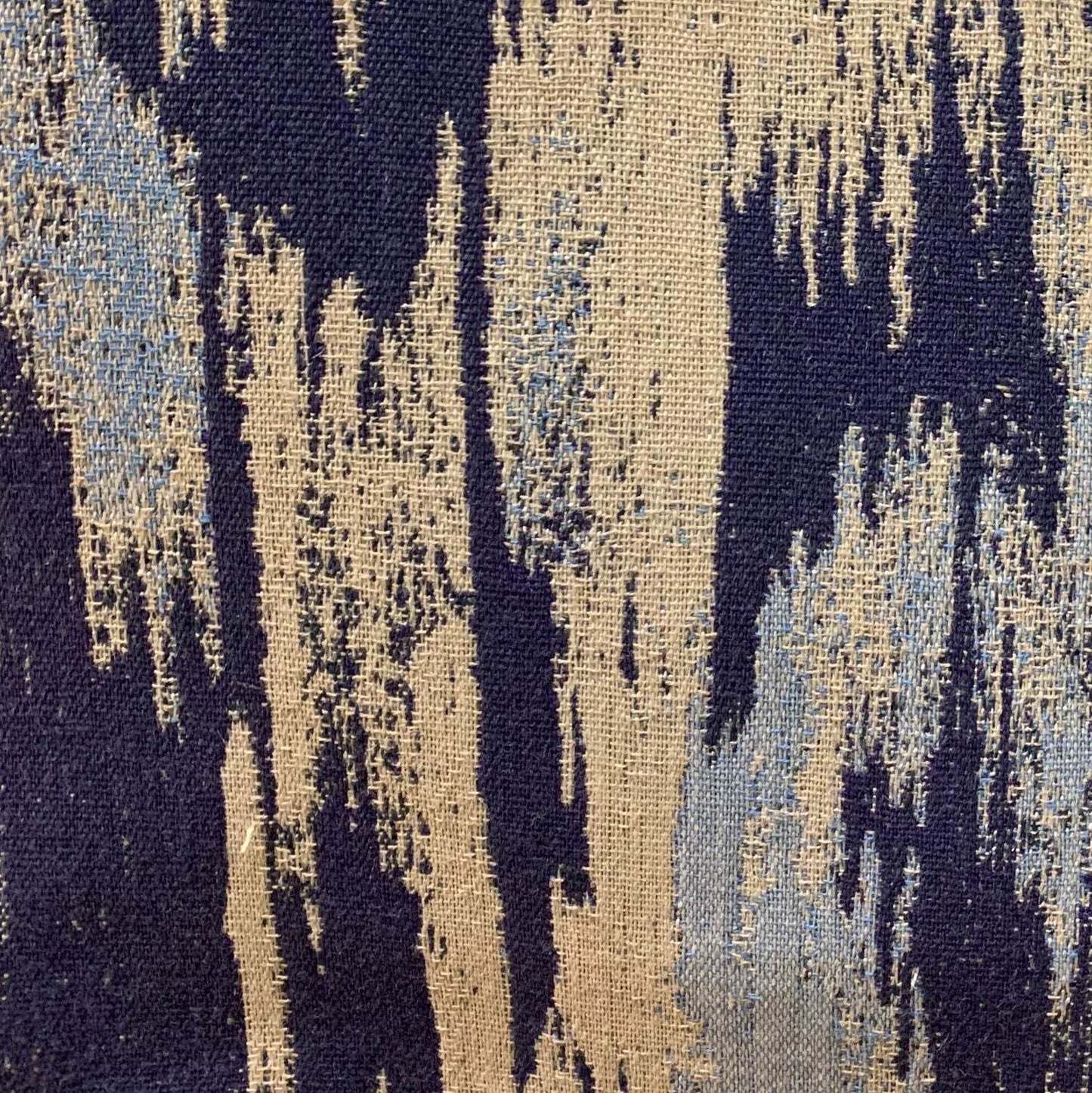 Ocean Avalanche Blue Ikat Luxury Outdoor/Indoor Throw Pillow - Plutus Brands