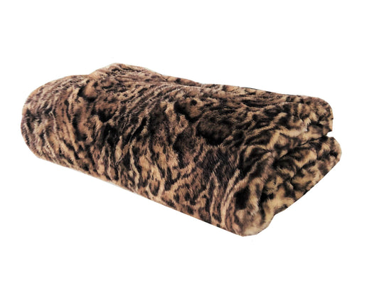 Jungle Cat Faux Fur Luxury Throw - Plutus Brands