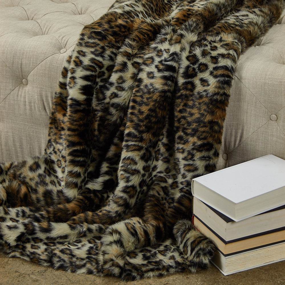 Wild Leo Faux Fur Luxury Throw - Plutus Brands