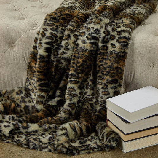 Wild Leo Faux Fur Luxury Throw - Plutus Brands