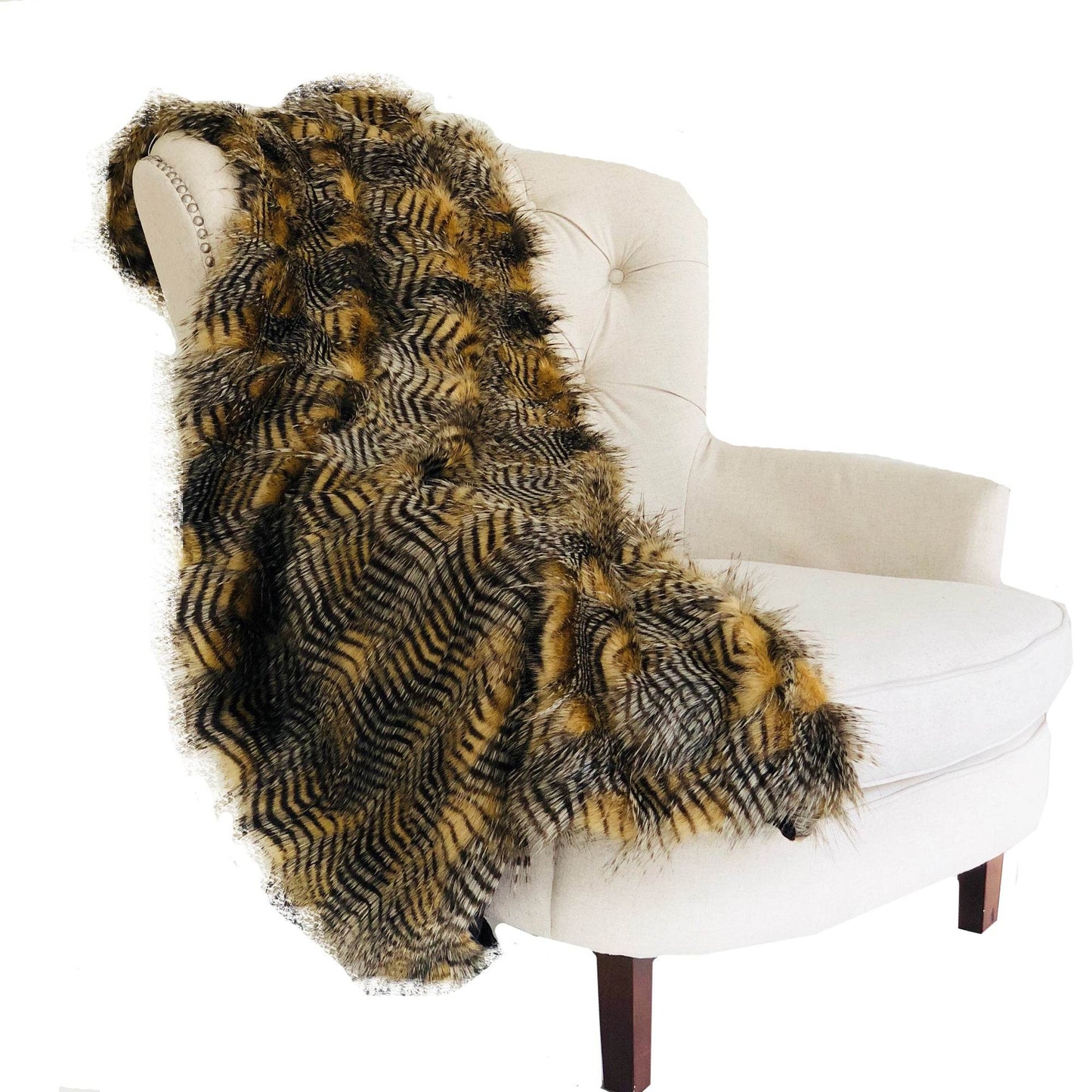 Porcupine Mocha Faux Fur Luxury Throw - Plutus Brands