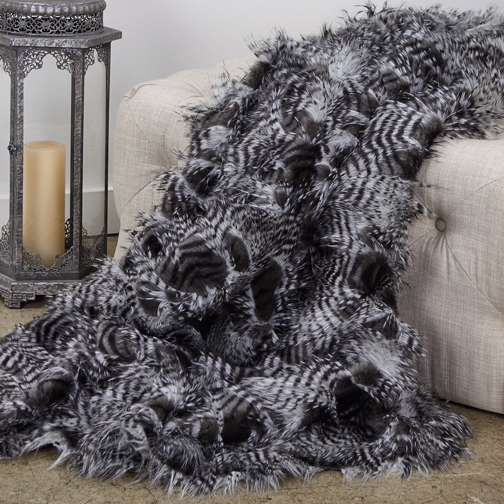 Wolf Fuzzy Faux Fur store Throw Blanket-King US / Grey