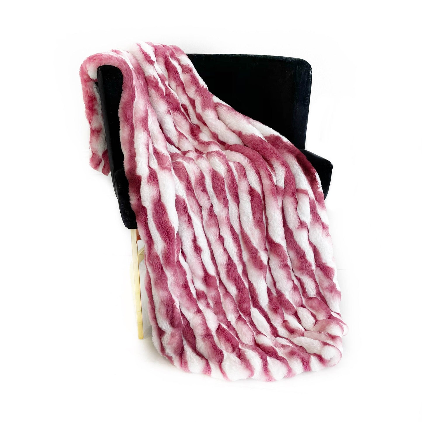 Plutus White Berry Snow Chinchilla Faux Fur Luxury Throw Blanket - Plutus Brands