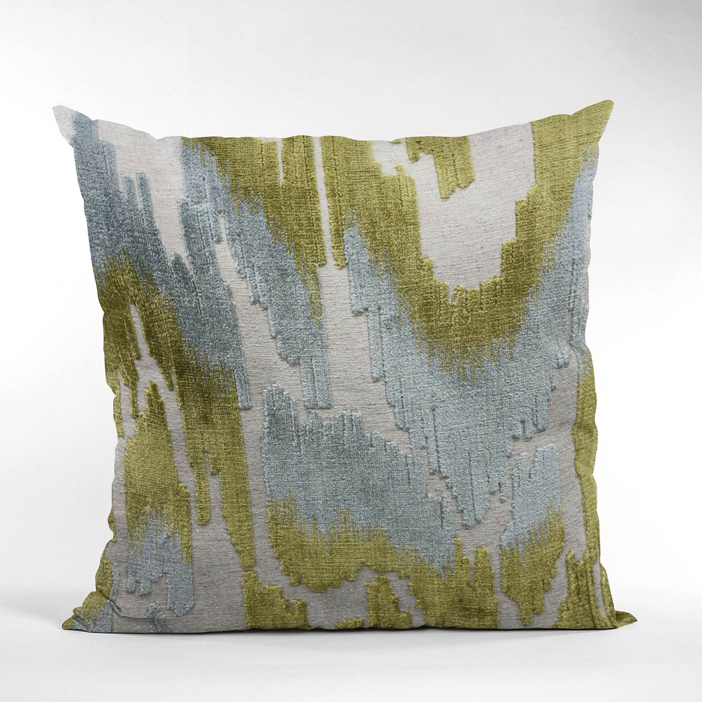 Plutus Velvet Glamour Blue, Citrine, Cream Handmade Luxury Pillow - Plutus Brands