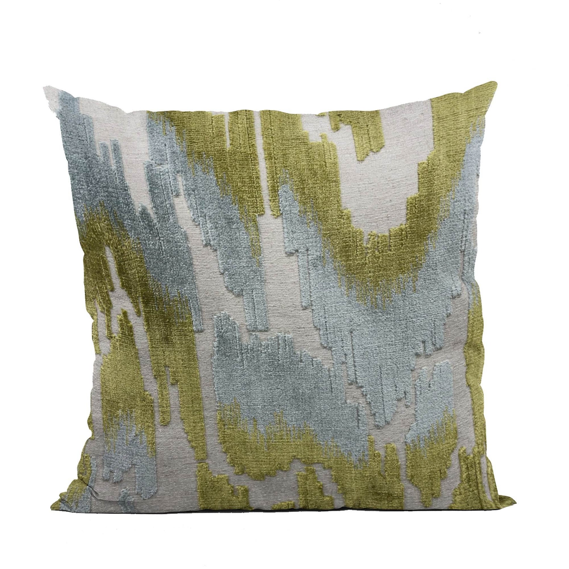 Plutus Velvet Glamour Blue, Citrine, Cream Handmade Luxury Pillow - Plutus Brands