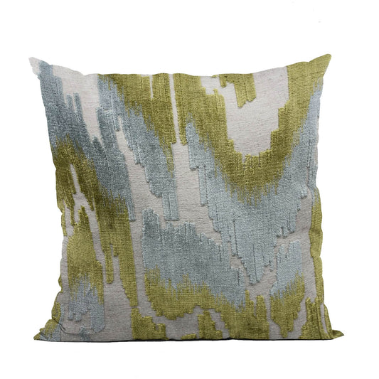 Plutus Velvet Glamour Blue, Citrine, Cream Handmade Luxury Pillow - Plutus Brands