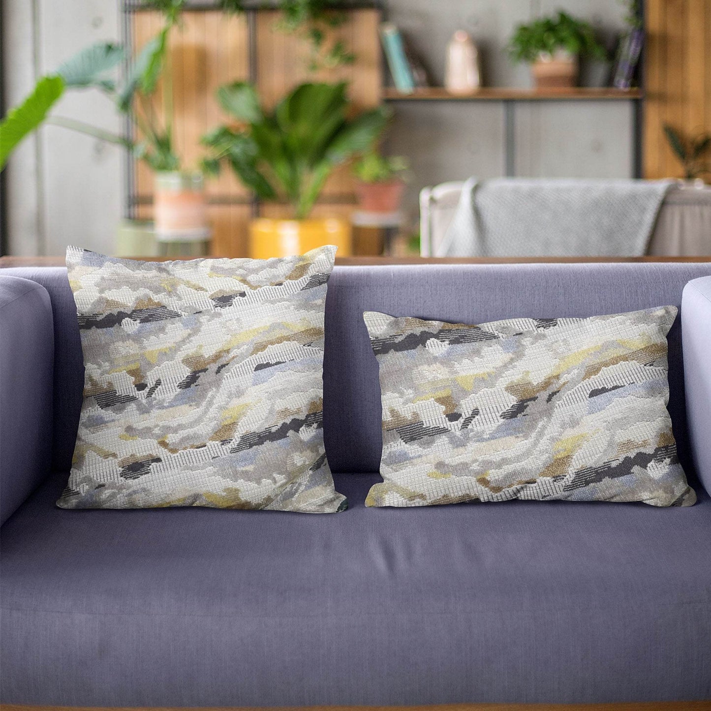 Plutus Velvet Crest Black, Gray, Citrine Handmade Luxury Pillow - Plutus Brands