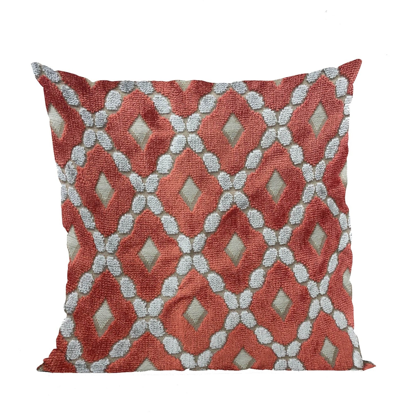 Plutus Velvet Majestic Red, Gray Handmade Luxury Pillow - Plutus Brands