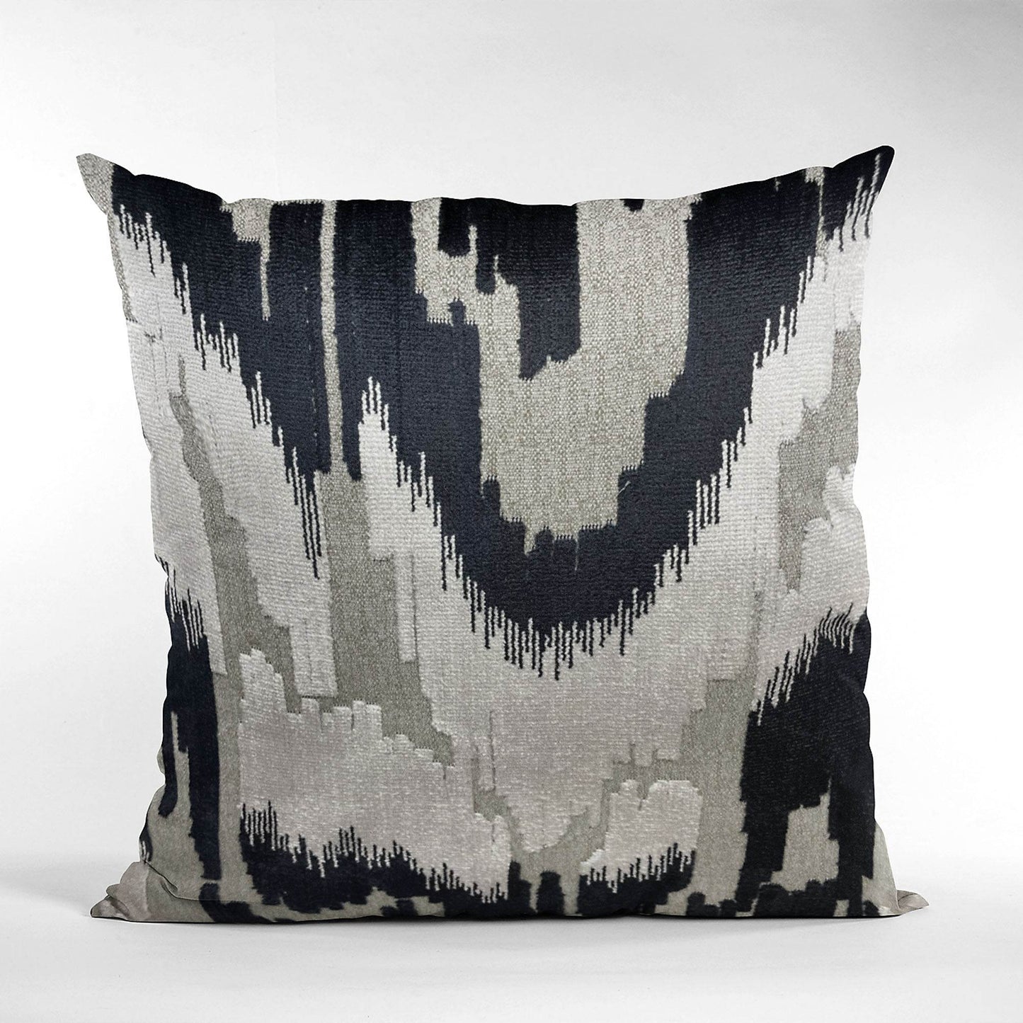 Plutus Velvet Glamour Black, Gray, Cream Handmade Luxury Pillow - Plutus Brands