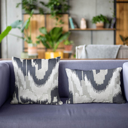 Plutus Velvet Glamour Black, Gray, Cream Handmade Luxury Pillow - Plutus Brands