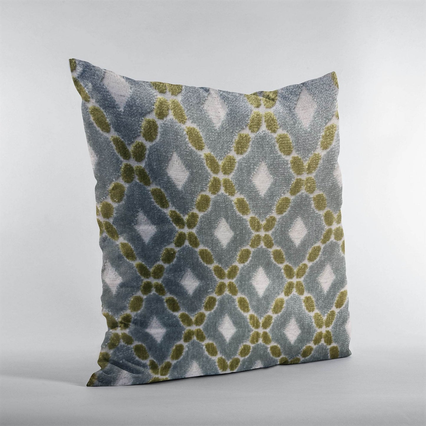 Plutus Velvet Majestic Blue, Citrine, Cream Handmade Luxury Pillow - Plutus Brands