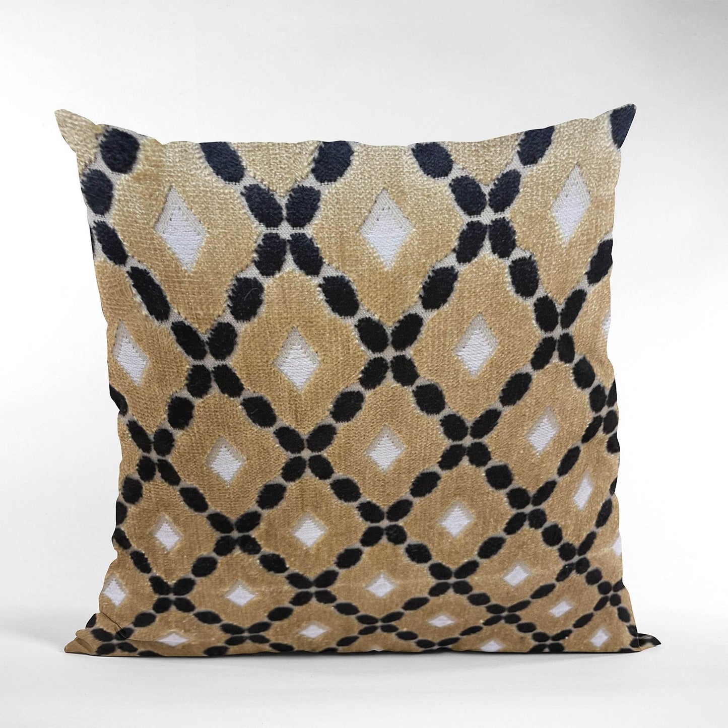 Plutus Velvet Majestic Gold, Black, Cream Handmade Luxury Pillow - Plutus Brands