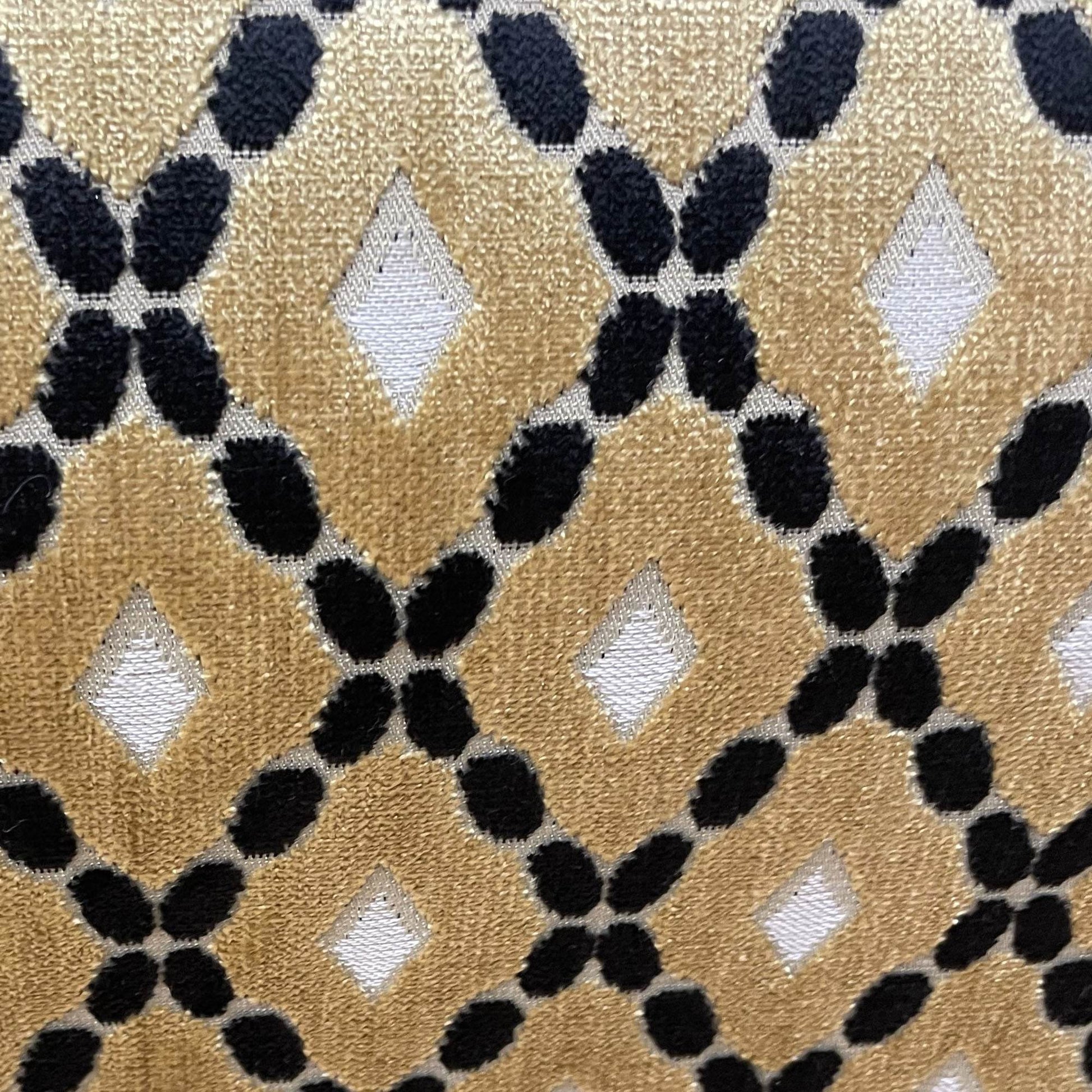 Plutus Velvet Majestic Gold, Black, Cream Handmade Luxury Pillow - Plutus Brands