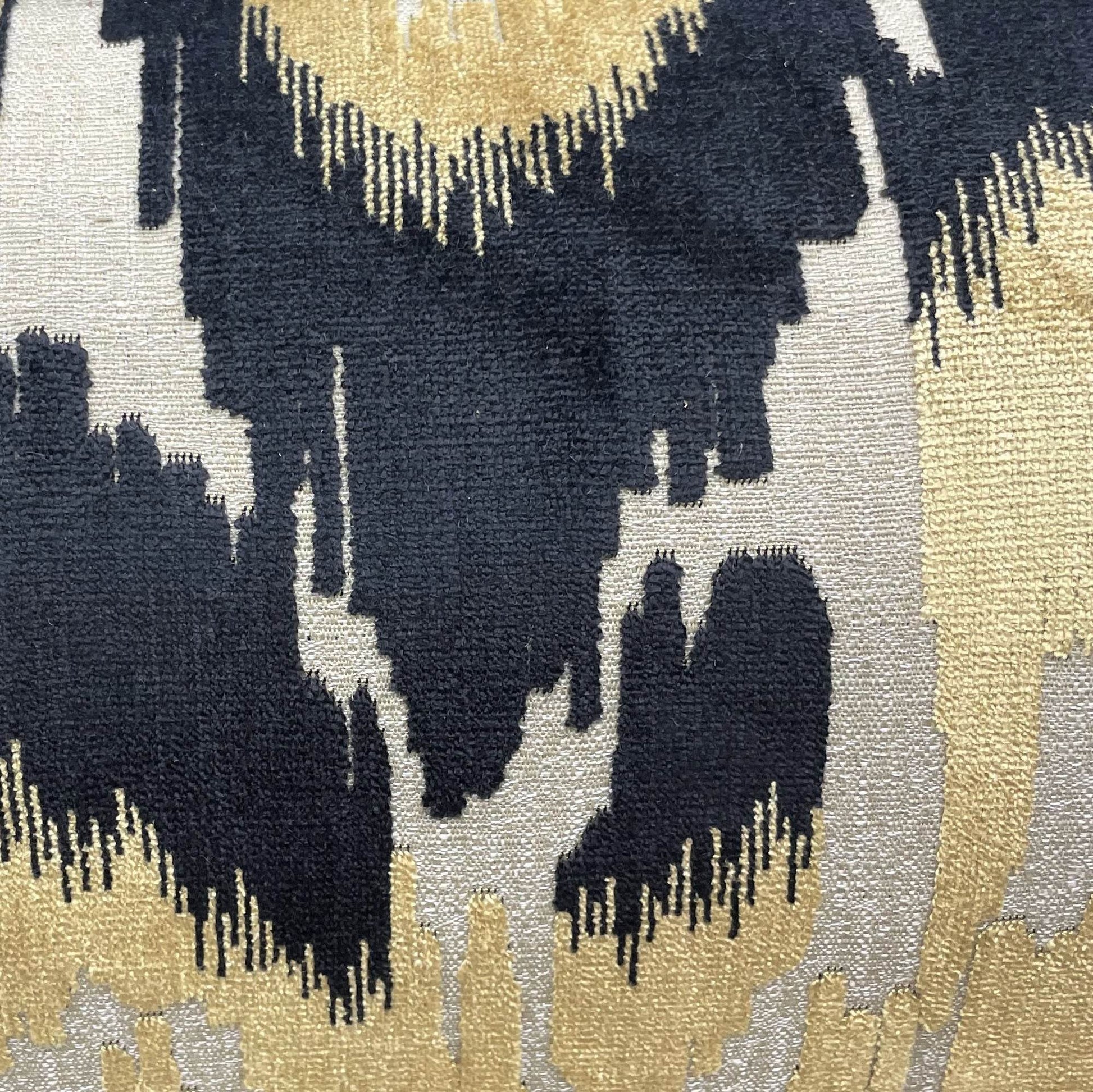 Plutus Velvet Glamour Black, Gold, Cream Handmade Luxury Pillow - Plutus Brands