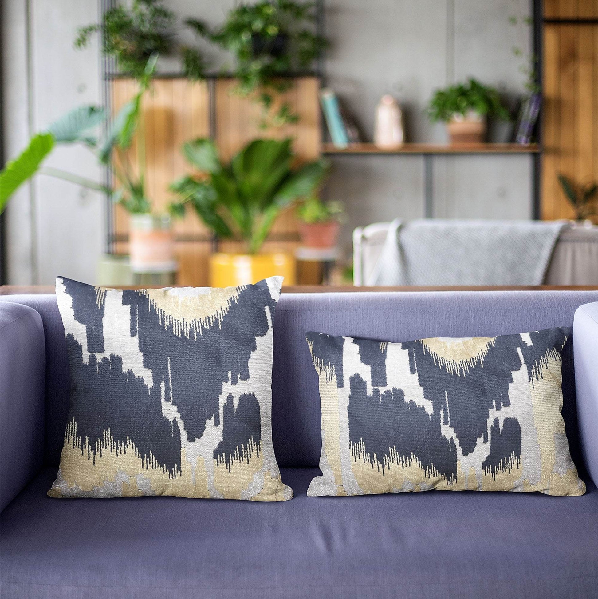 Plutus Velvet Glamour Black, Gold, Cream Handmade Luxury Pillow - Plutus Brands