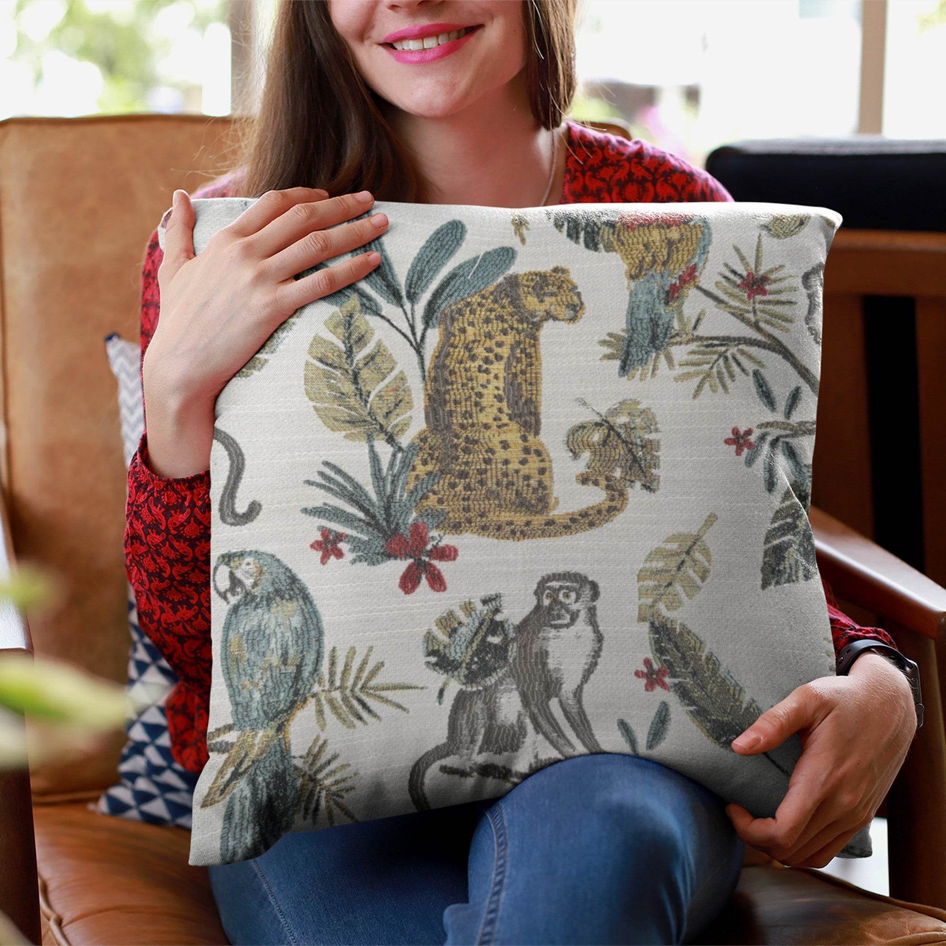 Plutus Multi-Color Jungle Animal Luxury Throw Pillow - Plutus Brands