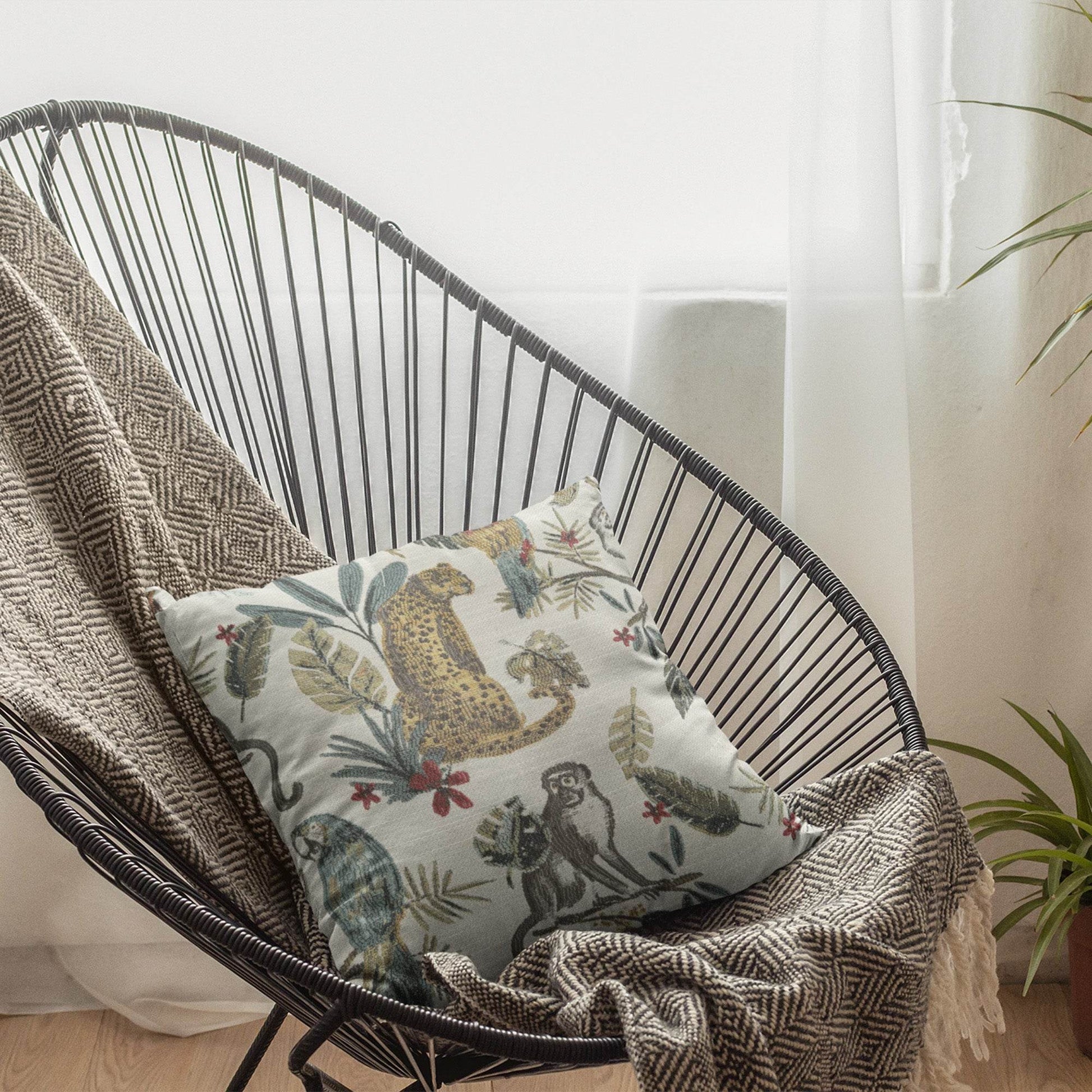 Plutus Multi-Color Jungle Animal Luxury Throw Pillow - Plutus Brands