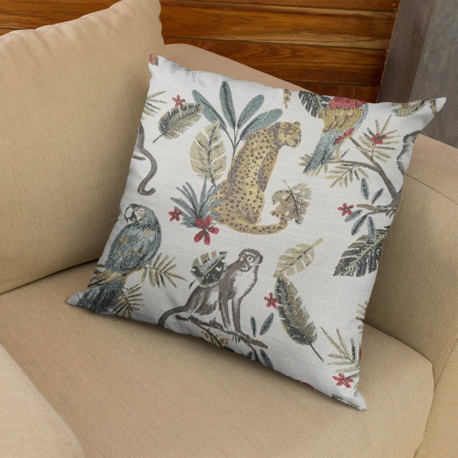 Plutus Multi-Color Jungle Animal Luxury Throw Pillow - Plutus Brands