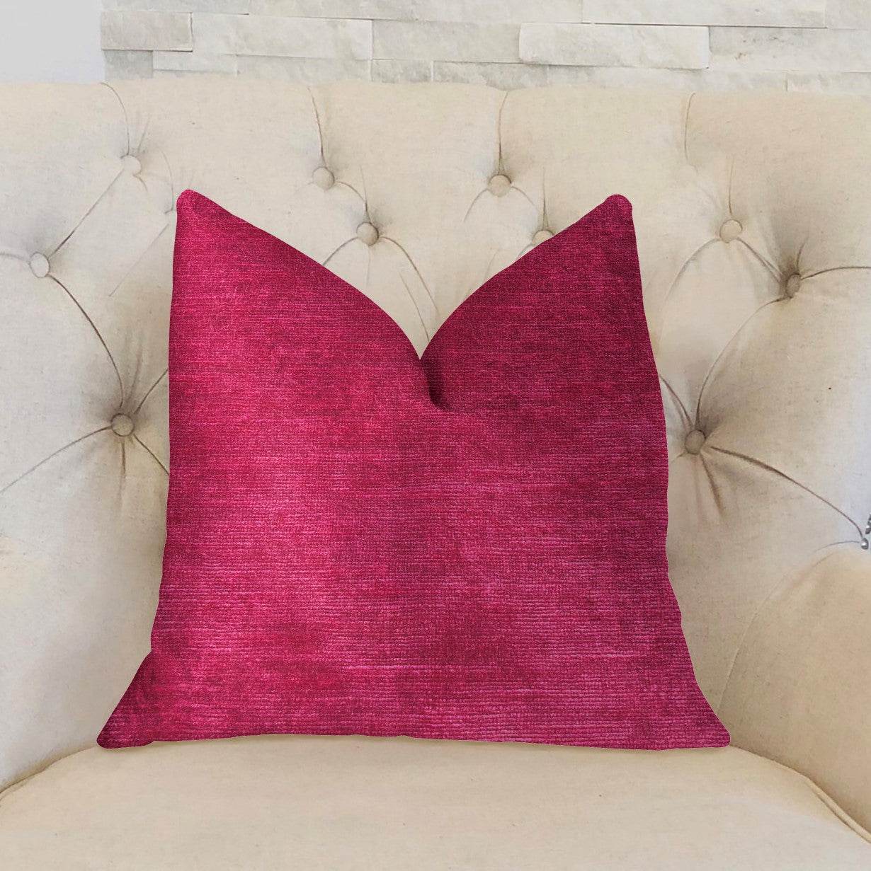 Lady Fuschia Pink Luxury Throw Pillow - Plutus Brands