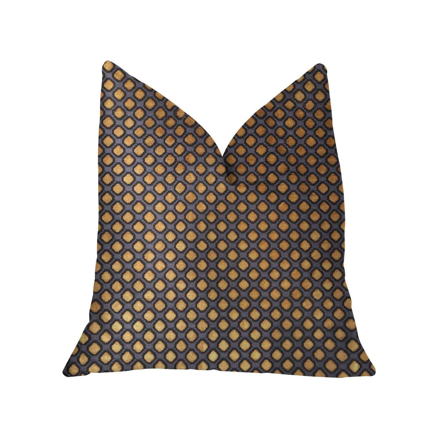 Aliza Gold and Gray Luxury Throw Pillow - Plutus Brands