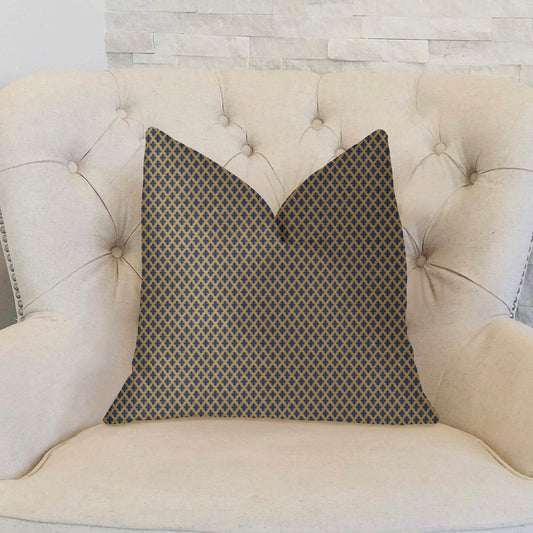 Zurie Bliss Prussian Blue Luxury Throw Pillow - Plutus Brands