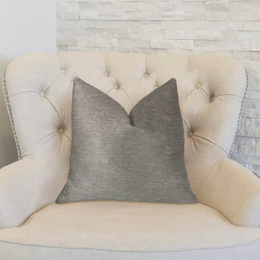 Pearly Shell Velvet Cream and Ivory Luxury Throw Pillow - Plutus Brands