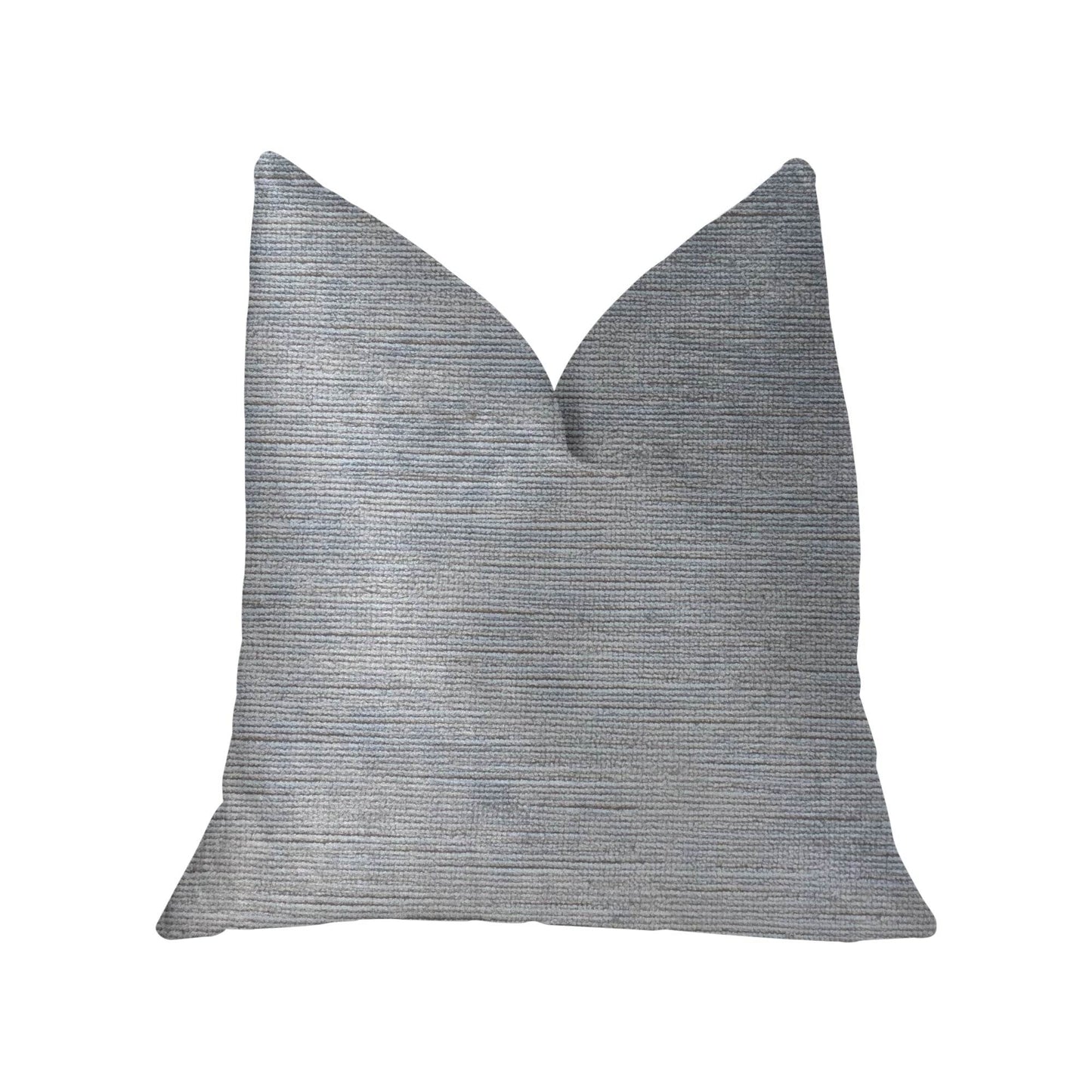 Icy Sky Blue and Silver Luxury Throw Pillow - Plutus Brands
