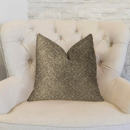 Hillside Brown Luxury Throw Pillow - Plutus Brands