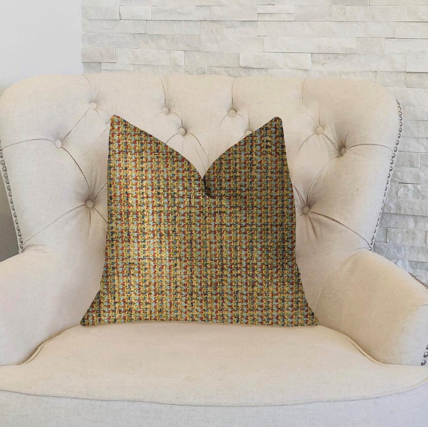 Desert Caravan Multicolor Luxury Throw Pillow - Plutus Brands