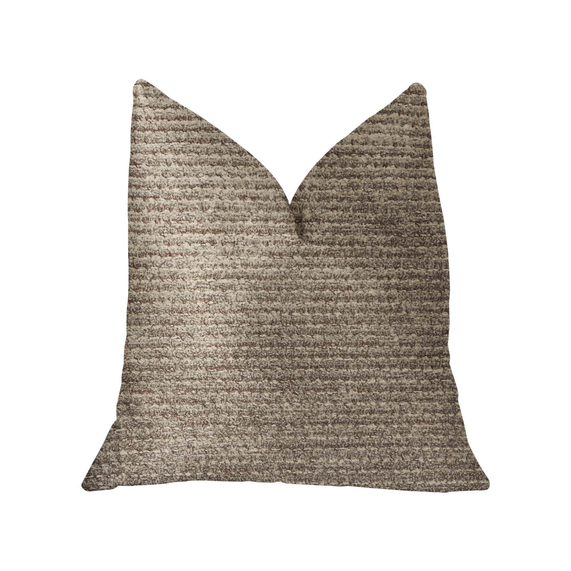 Classy Chic Ivory and Beige Luxury Throw Pillow - Plutus Brands