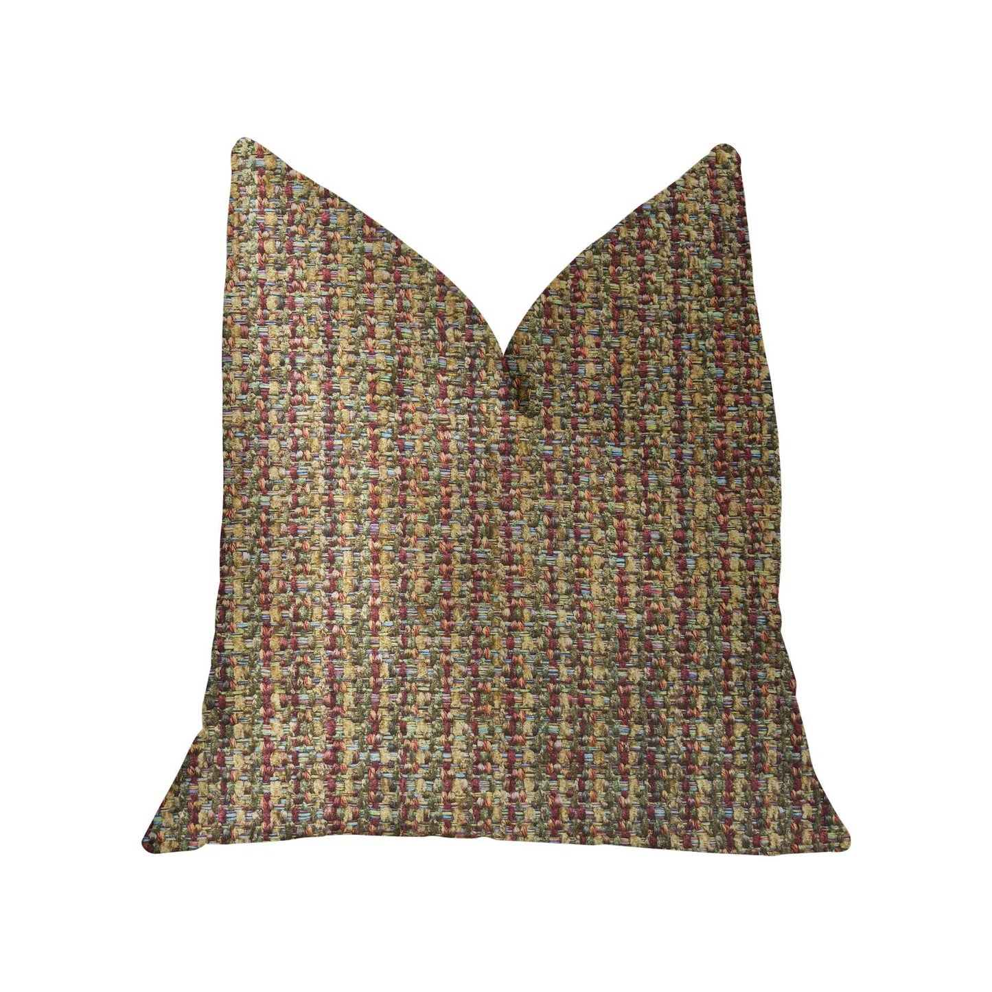 Prismatic Red and Brown Luxury Throw Pillow - Plutus Brands