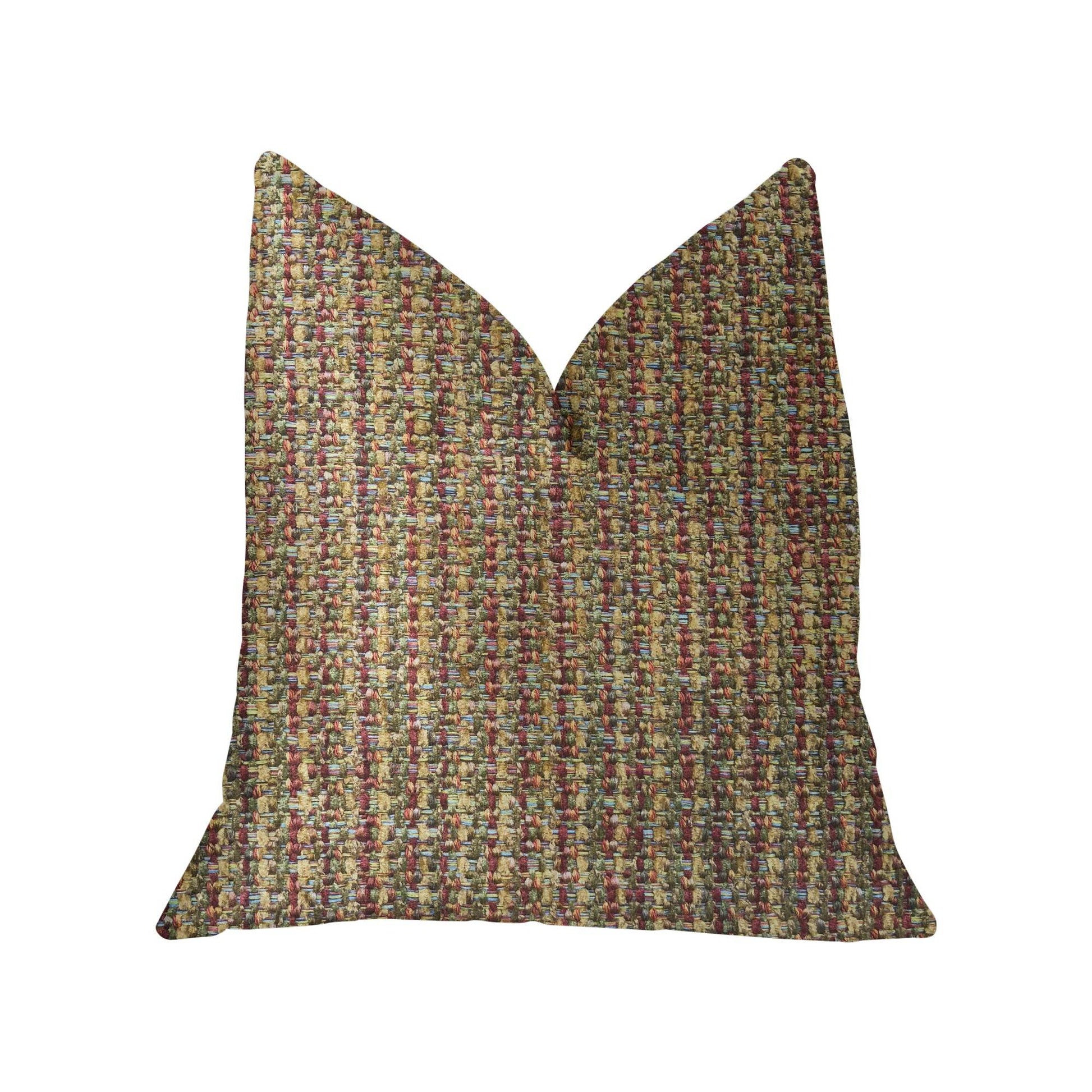 Prismatic Red and Brown Luxury Throw Pillow - Plutus Brands