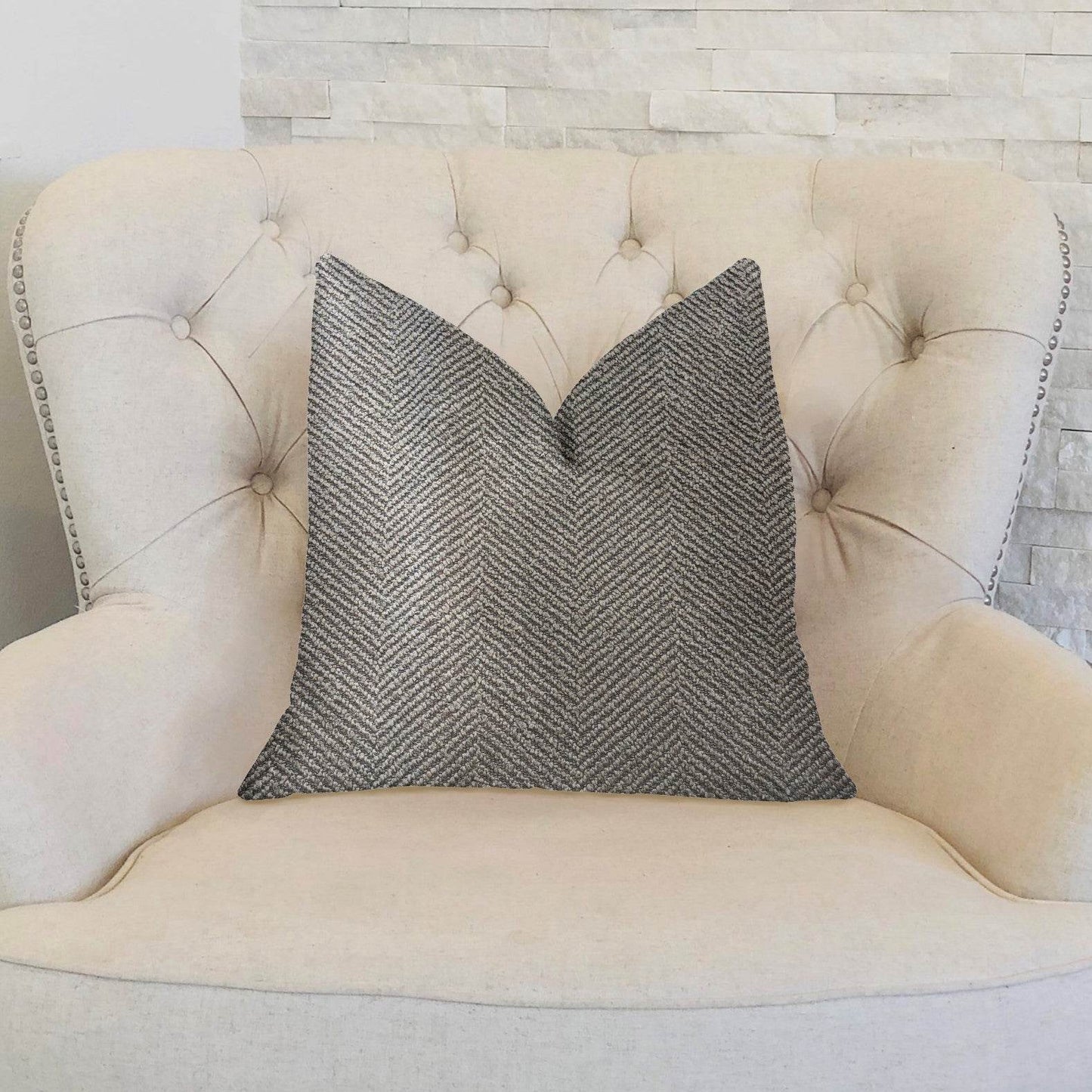New Wave Hillside Brown Luxury Throw Pillow - Plutus Brands