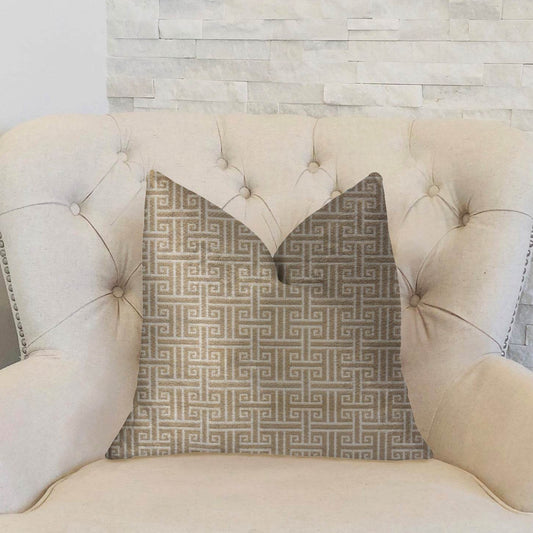 Emperor Gray and Beige Luxury Throw Pillow - Plutus Brands