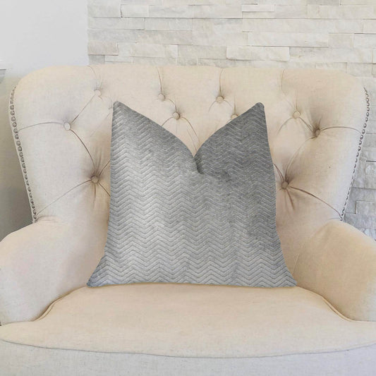 Silver Moon Gray and Silver Luxury Throw Pillow - Plutus Brands