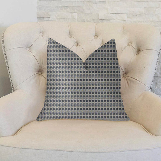 Mosaic Gray and Beige and Gold Luxury Throw Pillow - Plutus Brands