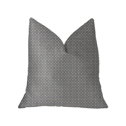 Mosaic Gray and Beige and Gold Luxury Throw Pillow - Plutus Brands