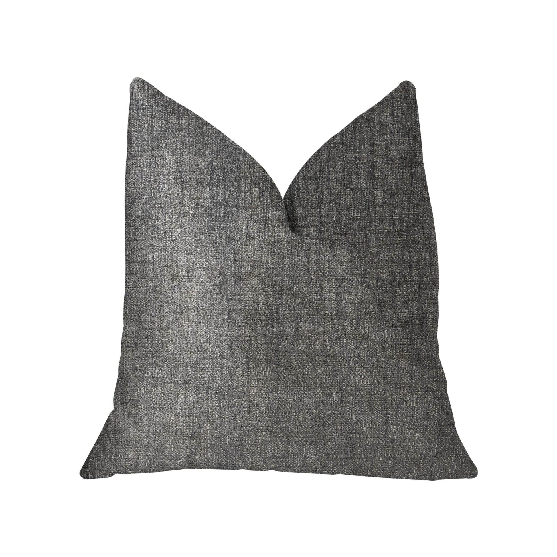 Cambridge Gray and Silver Luxury Throw Pillow - Plutus Brands