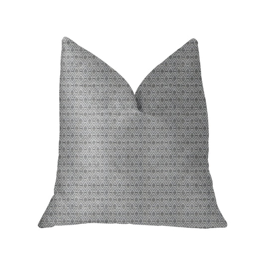 Deluxe Rockland Beige and Silver Luxury Throw Pillow - Plutus Brands
